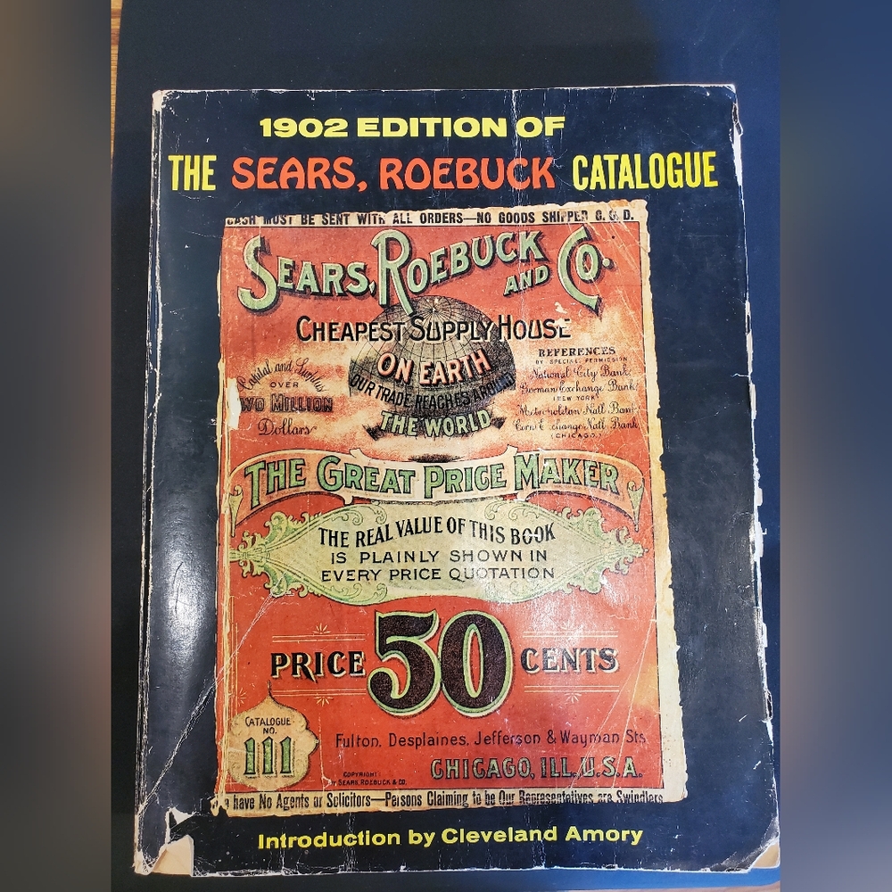Vintage 1902 Sears Catalog Book